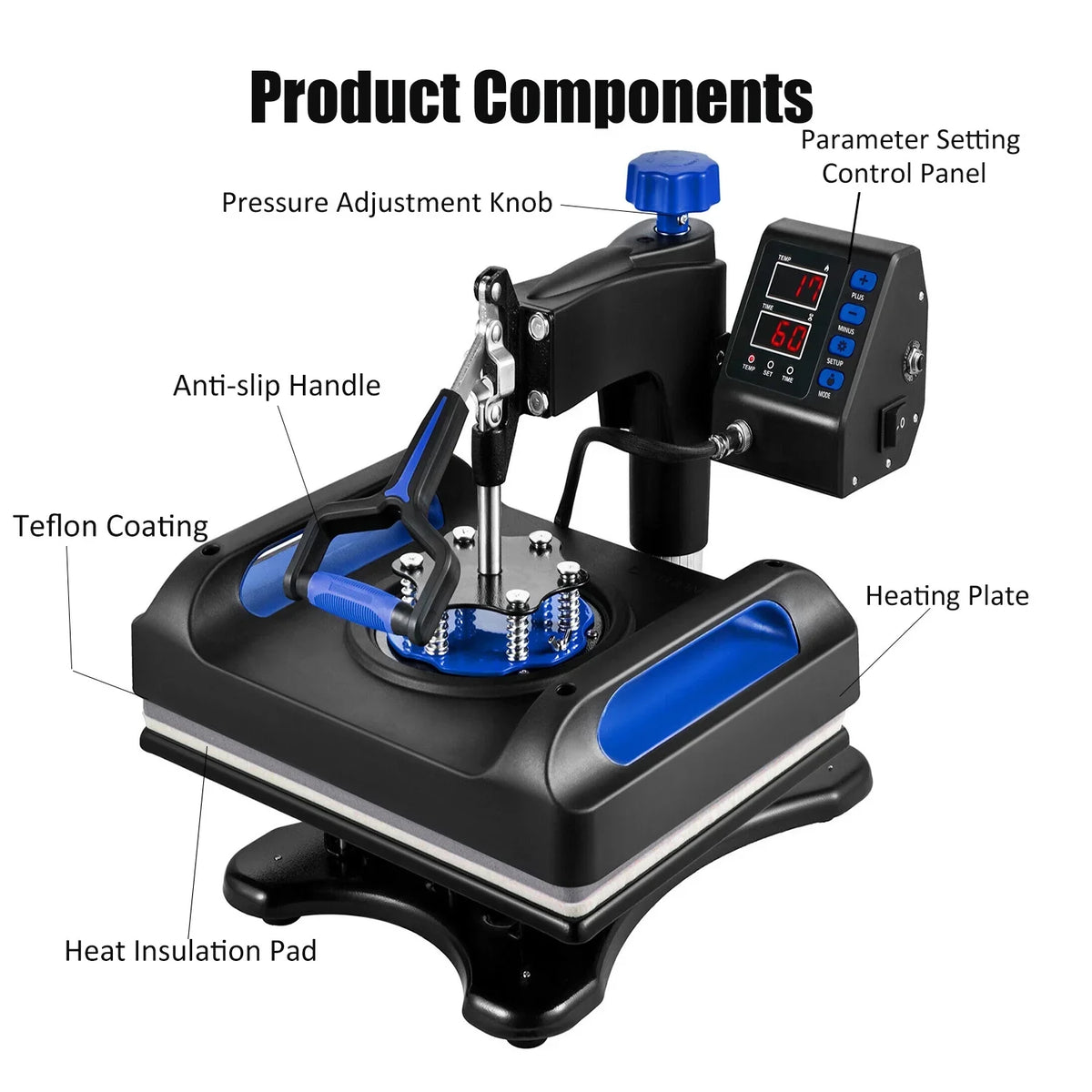 Blue T-Shirts, Inches for Digital Printing, Vinyl Swing Bag, Heat Control Transfer Printer 360 Sublimation Press Printer, x Away 975W, 15 Machine LCD Pillow, Transfer Banner Precise 15 Canvas