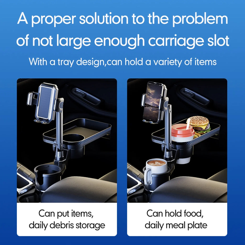 Auto Holder, Adjustable Convenient for Car Seat Front Mobile S, Tray, Back OWSOO Phone Organizer, Expander with Base, Rotation Car 360° Cup Multifunctional Size Holder, Travel