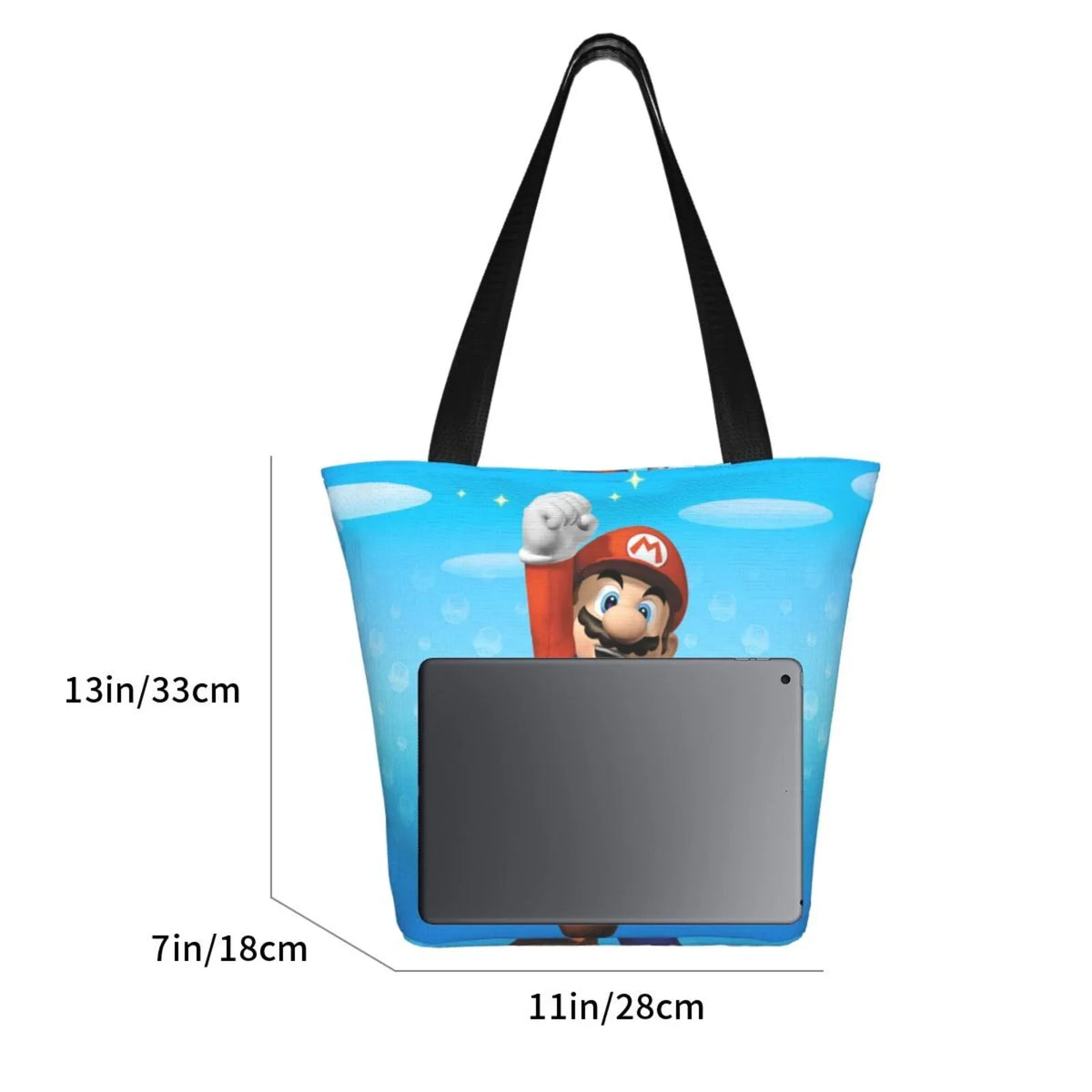 Beach Super School Shopping Women's Tote Funny Mario Shoulder Travel Large Business Work Handbag For Bag Capacity