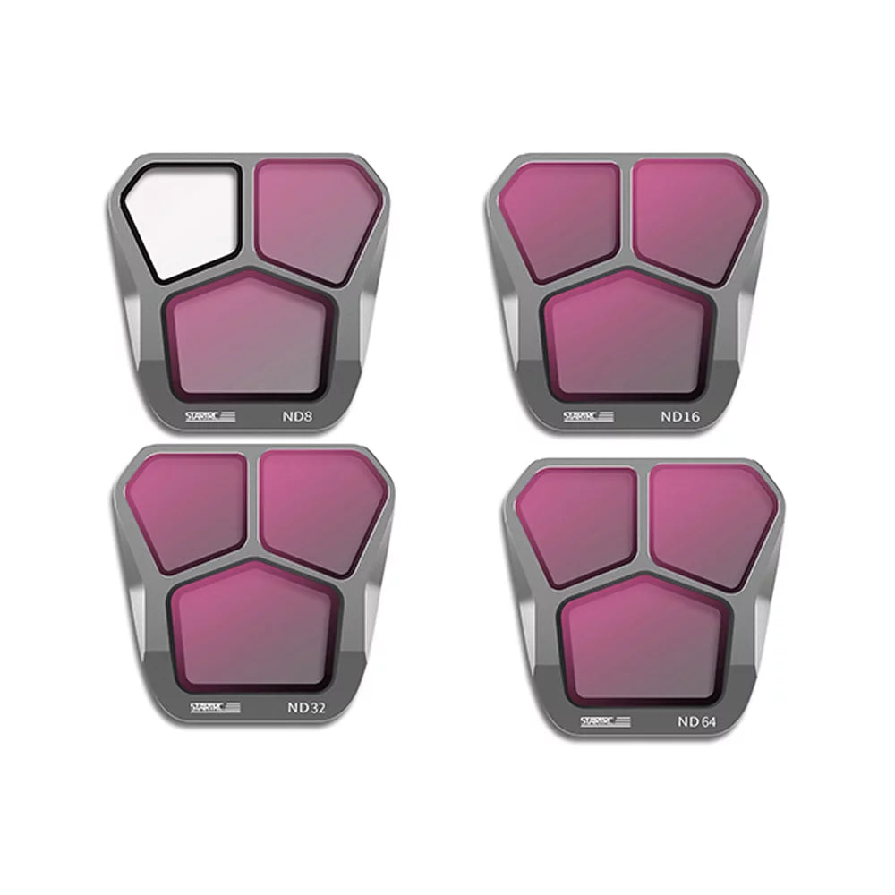 Mavic Pro Material ND8ND16ND32ND64 Filter Liquidproof Lens Filters -reflective Coatings 4-Pack AGC Optical 3 Scratch-resistant with Compatible Glass Docooler Aluminum