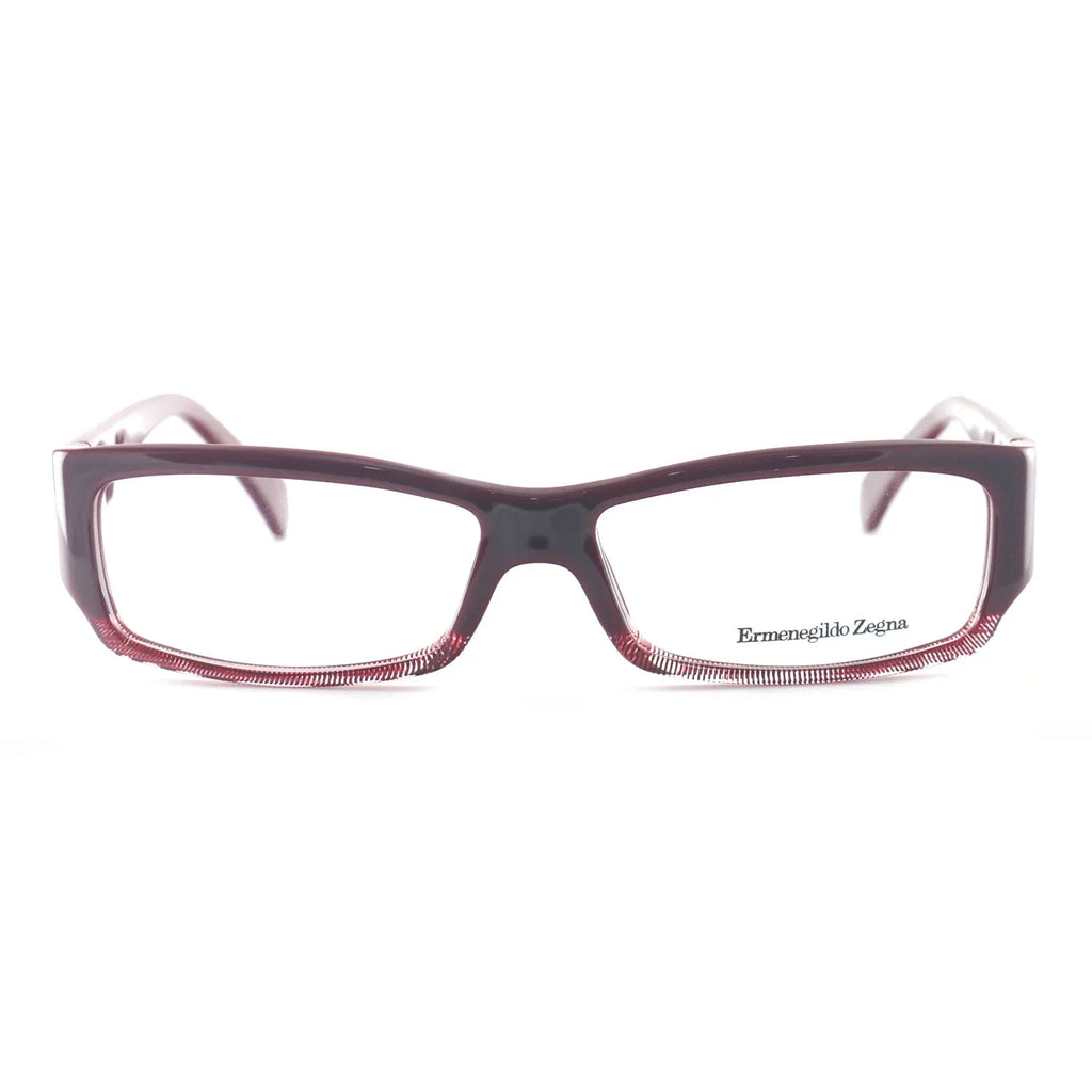 135 Zegna Eyeglasses Rectangle VZ3536 9M8 Red 55 Women's Ermenegildo 14