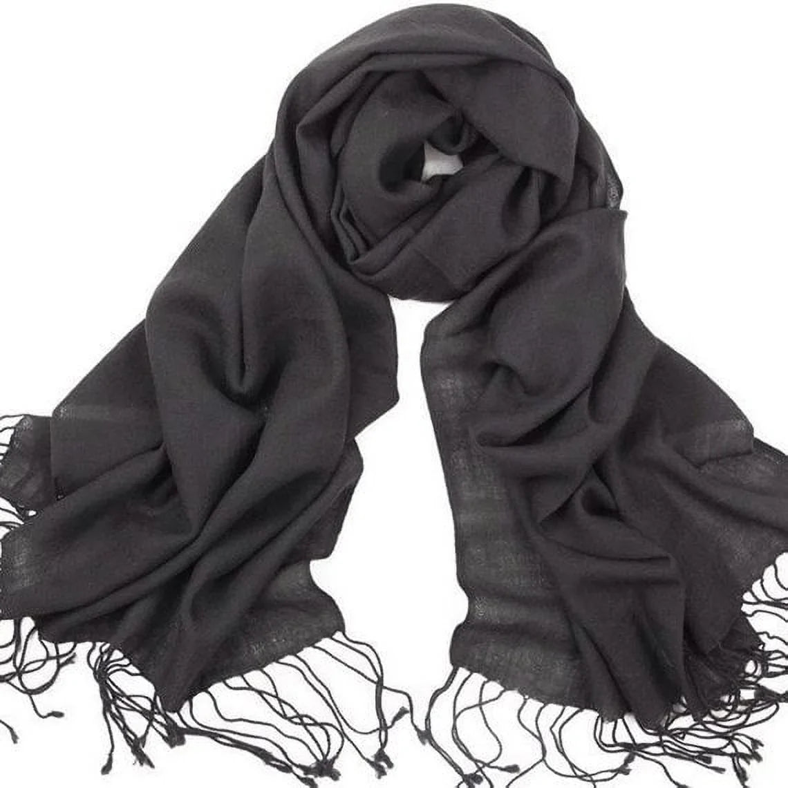 10 Wedding Bridesmaid Set Wrap, Shawl, of Bridal Pashmina Shawl, Shawl Scarf Grey Dark