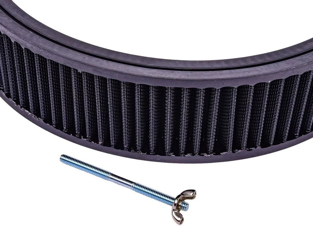 in. H x in. D JEGS 500064 Filter Assembly Powder Coated Air 14 Cleaner Black F 3