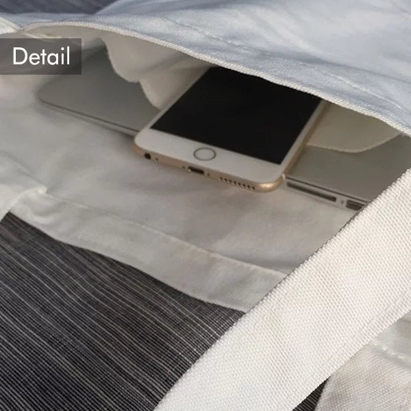 Notes Canvas Satchel Music Relaxed Shopping White Handbag Tote Black Mim Bag