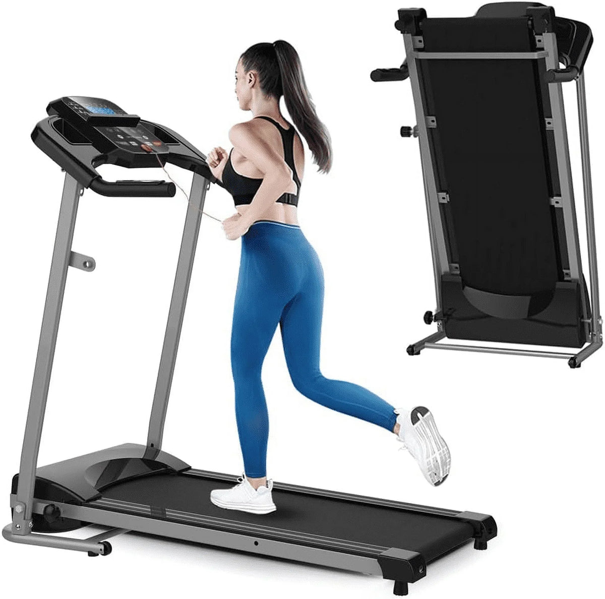 jx for or and Adjustable Lock, Treadmill LB 250 with Monitor Home/Gym/Small LED Capacity Apartment, and 15 Safety Programs, Preset je Yone Home with Holder Foldable Cup Treadmill,