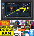AM/FM RADIO STEREO VEHICLE HARNESS, ANTENNA KIT, INCLUDES HARDWARE INCLUDING SPECIFIC AND RAM 06-10 ADAPTER WHEN USB/BLUETOOTH REQIRED. FITS CAR WIRE TOUCHSCREEN DASH INSTALLATION DODGE PKG.