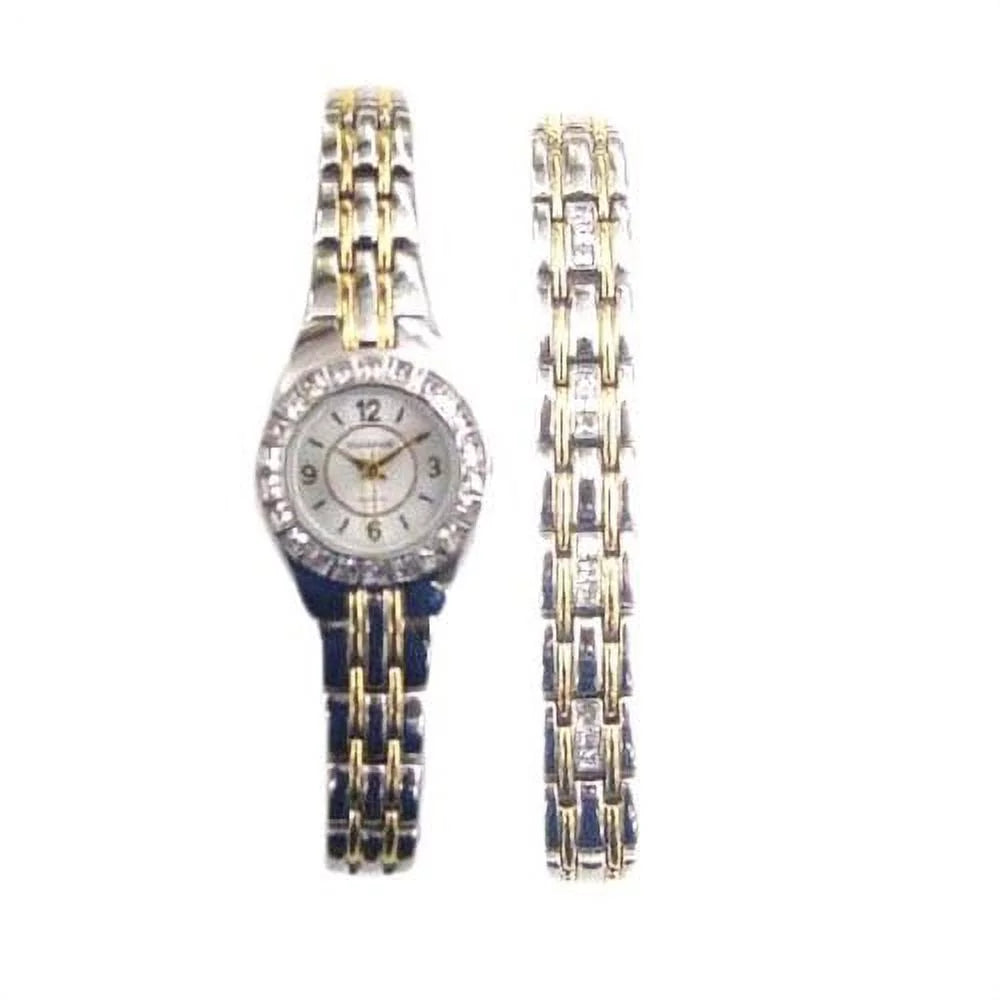 Watch and Elgin Adult (EG8073ST) Two-Tone Bracelet Female Set