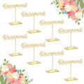 Reserved Reception Wedding Mirrored Table Acrylic Guest Sign Reserved 8 Wedding Signs Events Golden Party Standing Restaurant Packs Signs Reservation Wedding Seating Sign for Table Decor