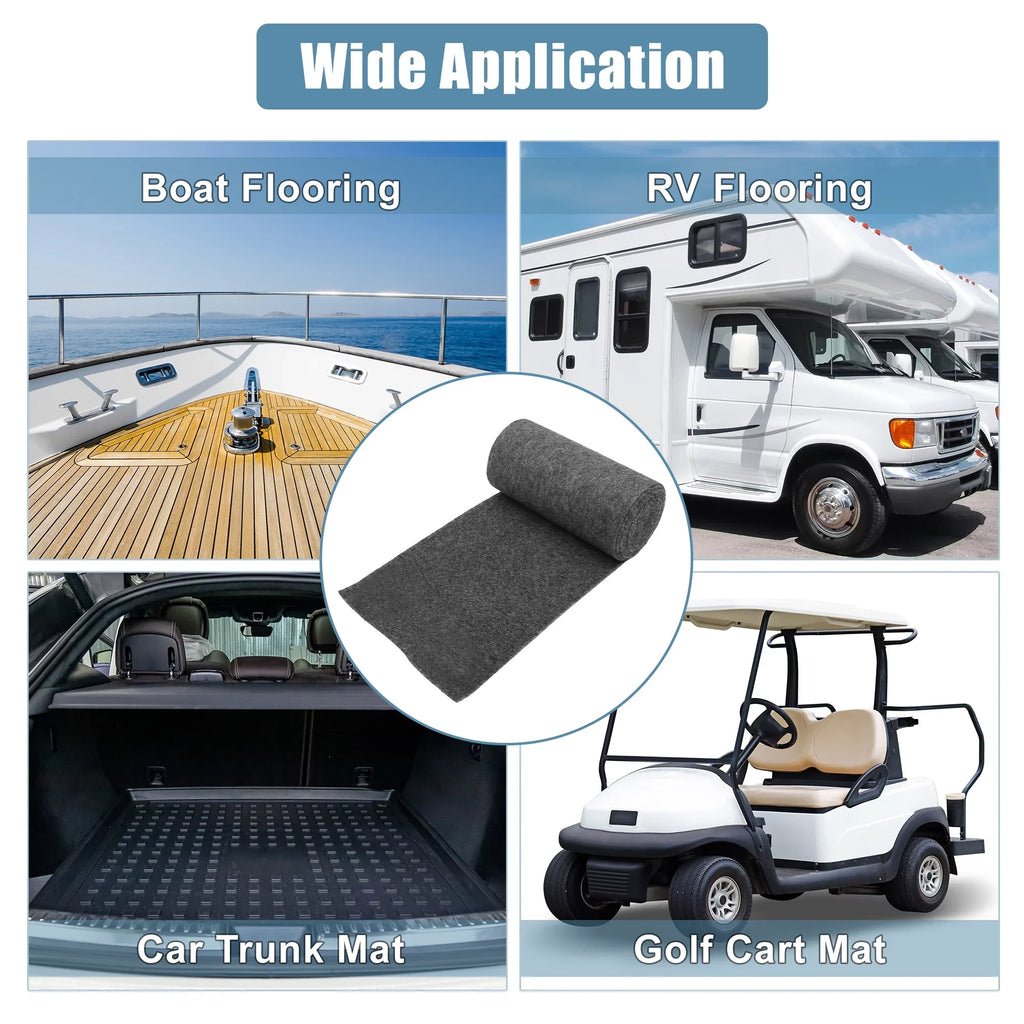 Dark Unique Pad Trailers Carpet Gray Dark Sheet Bargains 157"x12"x0.24" for Gray Decking Mat Boat Boat