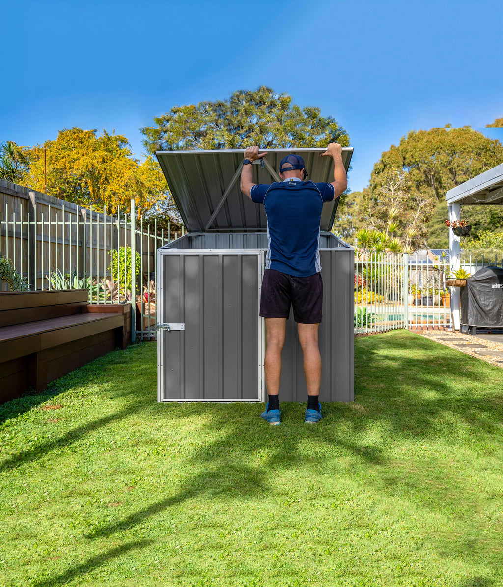'- 5 Shed ft. Pump  x 5 Pool Absco Multipurpose Woodland Gray AB1070