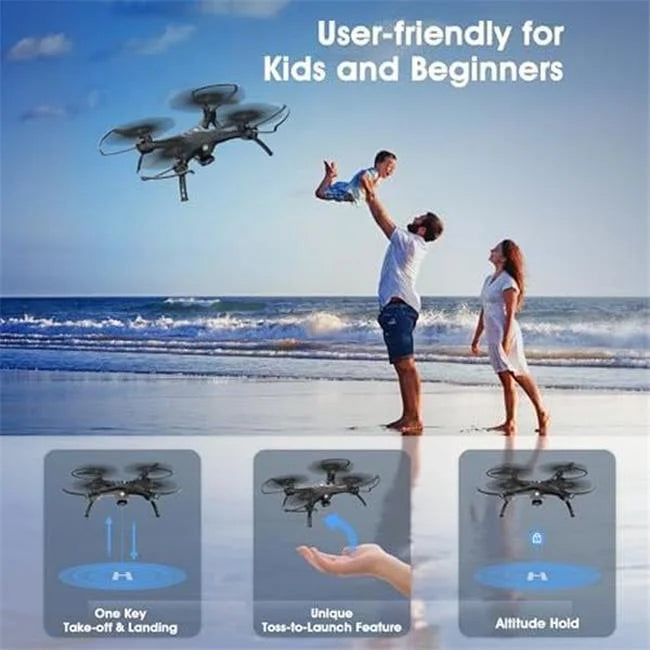 Drone deg Video W10 & UNO1RC for Beginners Adults, NM56218 FPV with Camera 120 1080P Live Kids