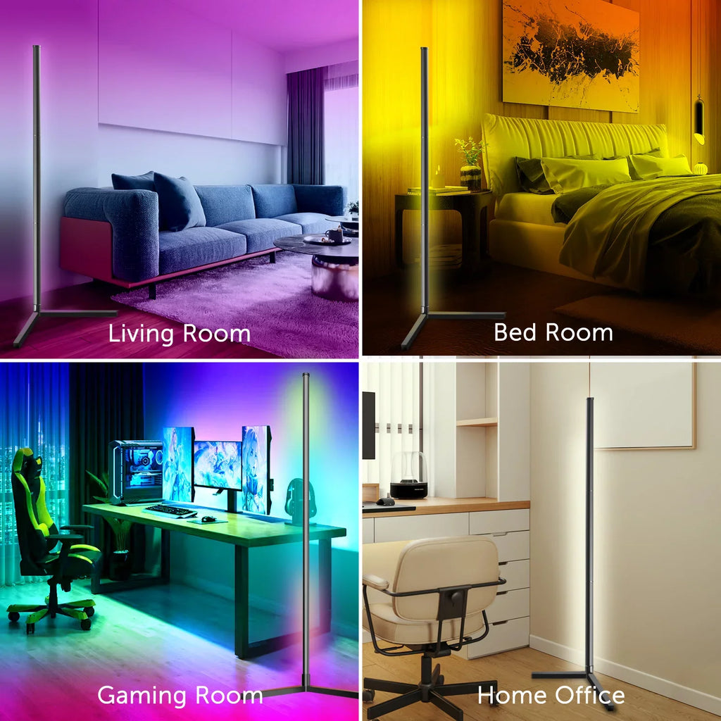 Smart Floor LED WiFi Syn Lamp, Color eco4life Dimmable, Changing, Standing Music