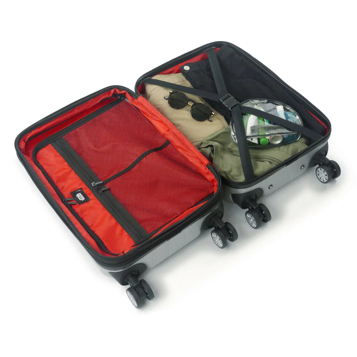 Inch Luggage, with Suitcase 29 Wheels, Star Darth Vader Wars Silver Hardshell Embossed Rolling
