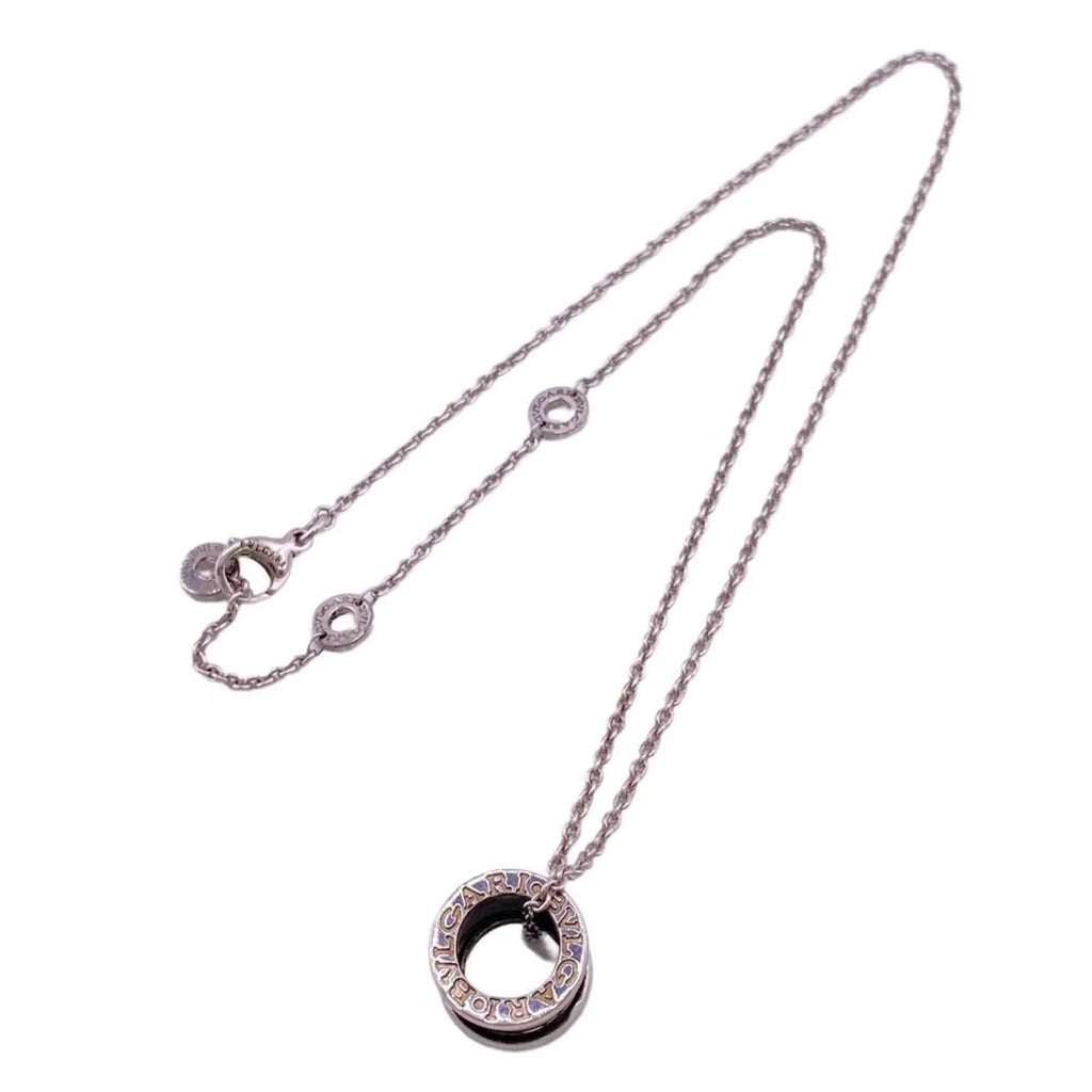 925 (Fair) Pre-Owned the Zero Necklace Children BVLGARI B. Save Charity One Black Men's Z0005229 Women's