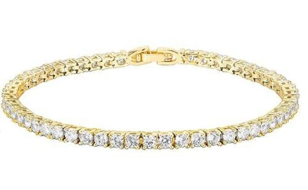 '- Blush) Rocks Fully Bracelet Big Tennis Bling'ed Out (TLA ST10327LA Watch Dial Bezel Iced Gold Women's Numerals with - Out Colored Roman w/Matching
