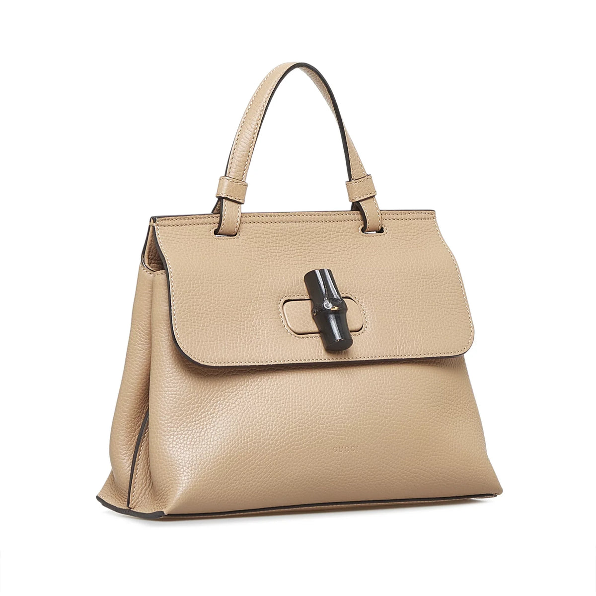 Pre-Owned Brown Leather Satchel Authenticated (Good) Gucci Daily Medium Calf Bamboo Unisex