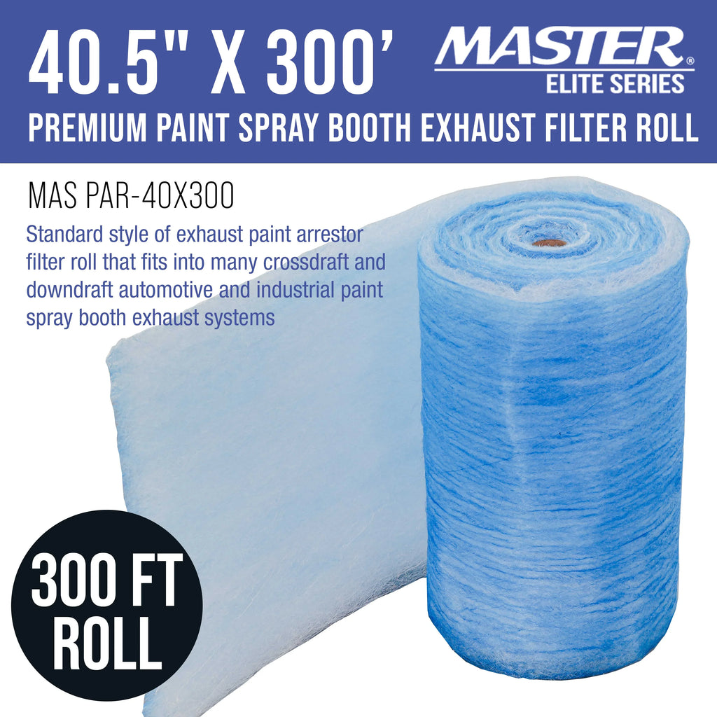 Paint Spray Fiberglass Premium - Refinish - Heavy-Duty Auto Paint in Exhaust 300' Autobody 18 Booth Elite Master Filter Traps 40.5" Overspray Arrestor Paint Particles Captures Roll, Booths x Gram