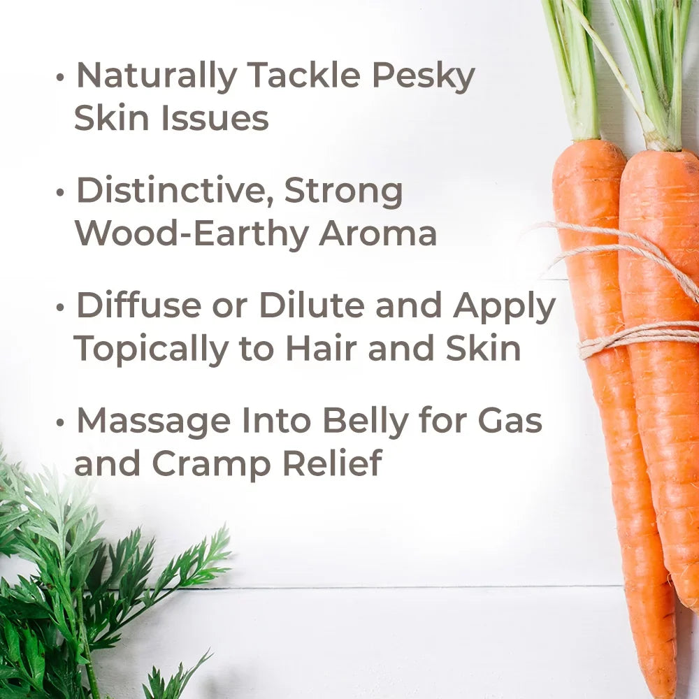 Essential mL 100% Therapy (1 Therapeutic Oil Grade 30 oz.) Carrot Plant Pure, Undiluted, fl. Seed