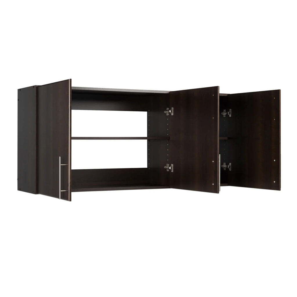 Cabinet, Espresso 54"W EEW-5424, Versatile 3-Door, Elite Cabinet 12"D, 24"H Prepac x by Adjustable Garage Tall Prepac, x Wall Wall
