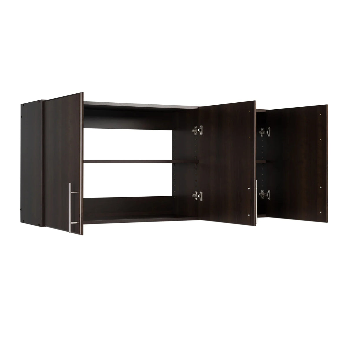 Cabinet, Espresso 54"W EEW-5424, Versatile 3-Door, Elite Cabinet 12"D, 24"H Prepac x by Adjustable Garage Tall Prepac, x Wall Wall