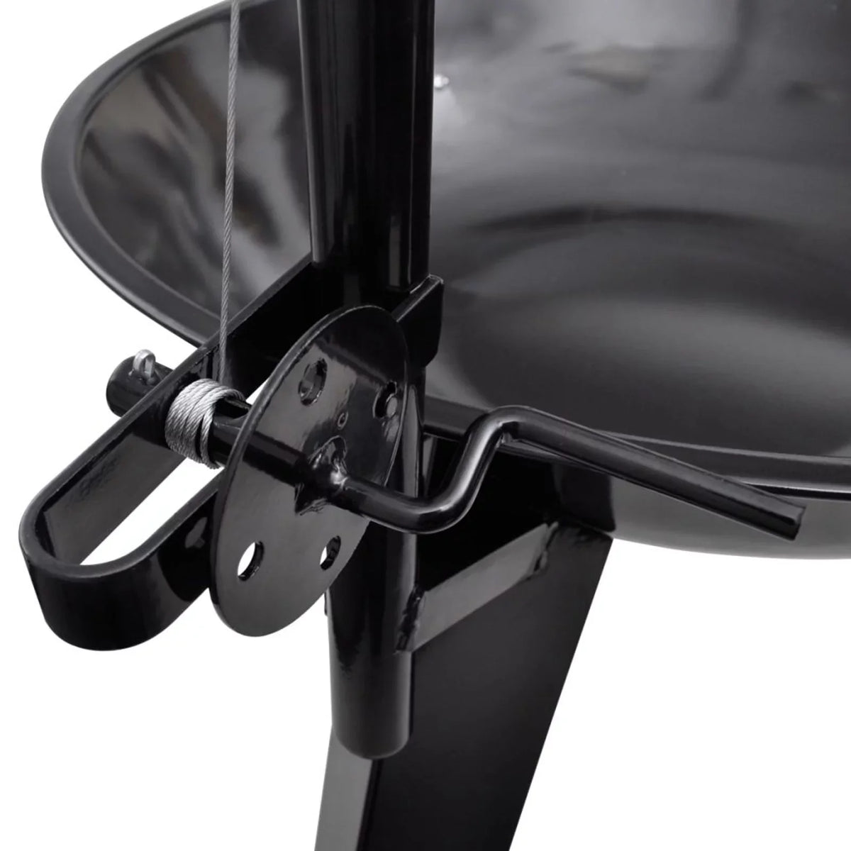 Charcoal Stand Plate 28.3 H) Barbecue 48.4 Grill Round Garden, Picnic, Inches Grilling, Hanging Stand Smoking, x Party, (Diameter with for Steel Dcenta BBQ x Camping Hiking, Cooking, Patio