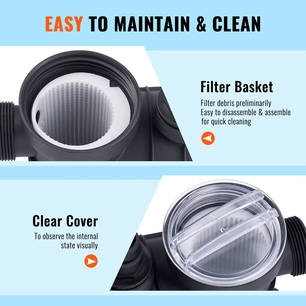 & Filters 3000 HP, Pool 12-Inch Combo 1/2 Sand Pumps GPH Filter Pump, System Swimming