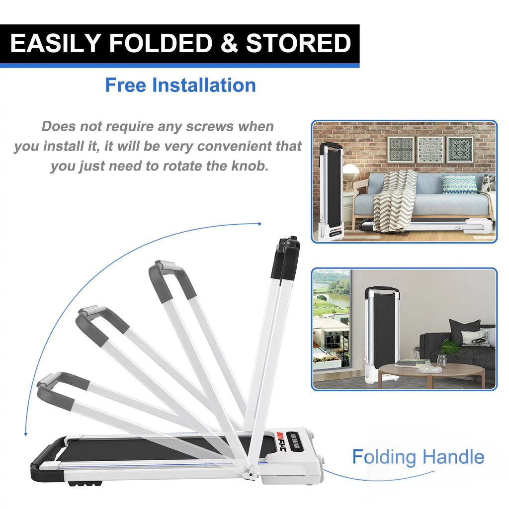 for HP Dcenta Treadmill in 1 Remote Under Control Foldable LED Joggi Machine, 2.5 Home, - Compact Display 2 Folding Walking Treadmill & Running Electric Treadmill Running Installation-Free FYC Desk