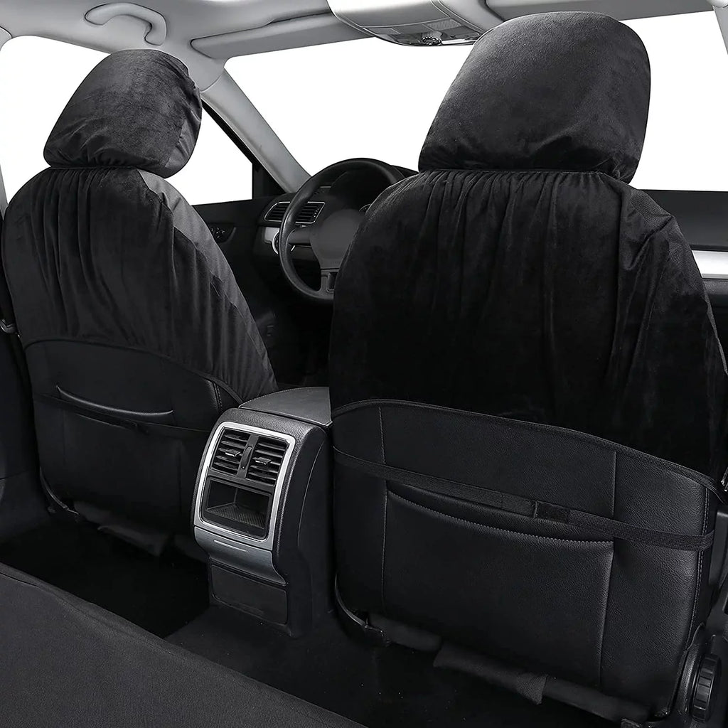 for Protectors, Black Front Covers Coverado Covers Vans, Cars, and Seat Oxford Seat Fit Sedans, Most Auto Liquidproof 2PCS Trucks for Universal Seat SUVs,