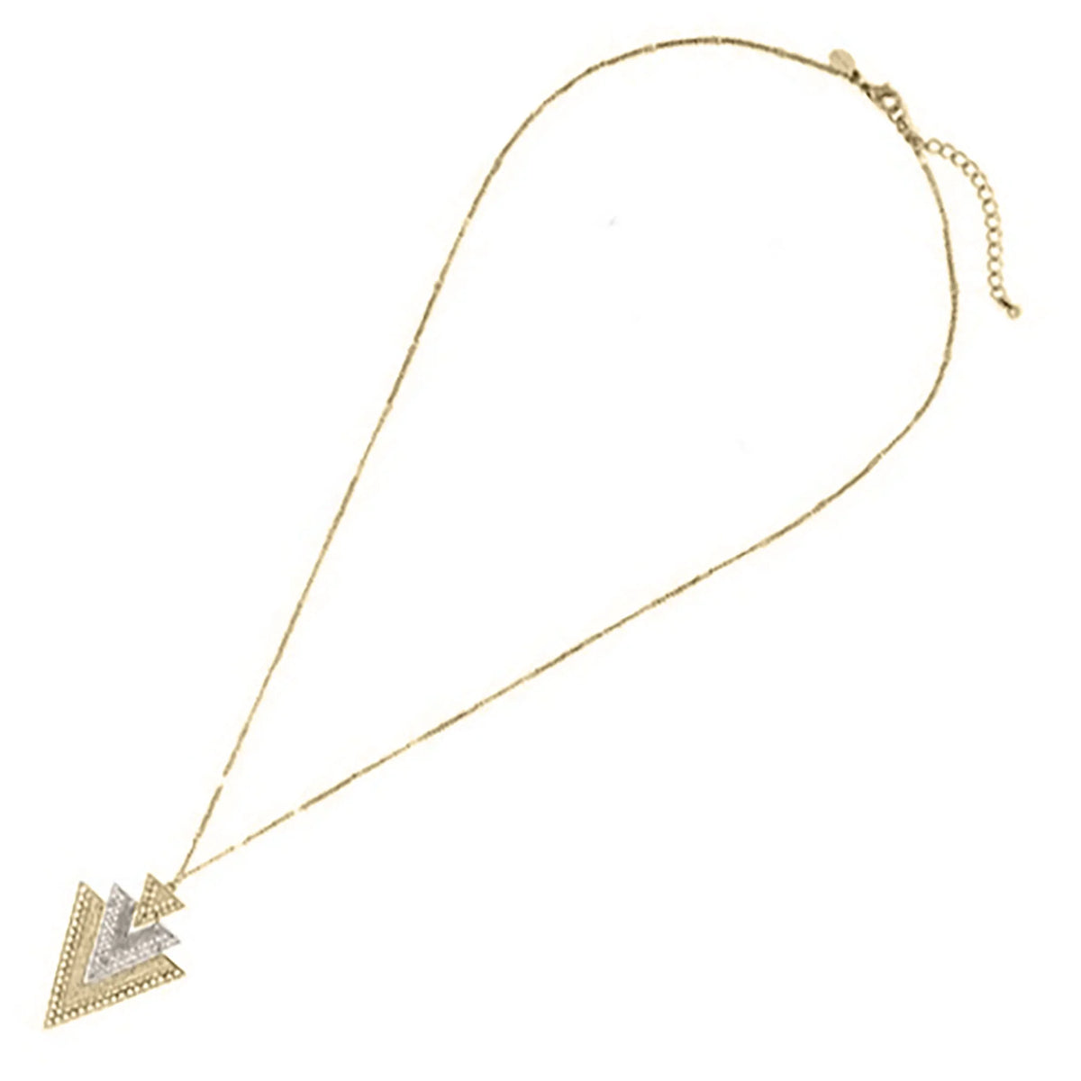 Women,  Boutique Pendant Layered Inc Teens Tone Mixed Two Box for Necklace Blue Triangle