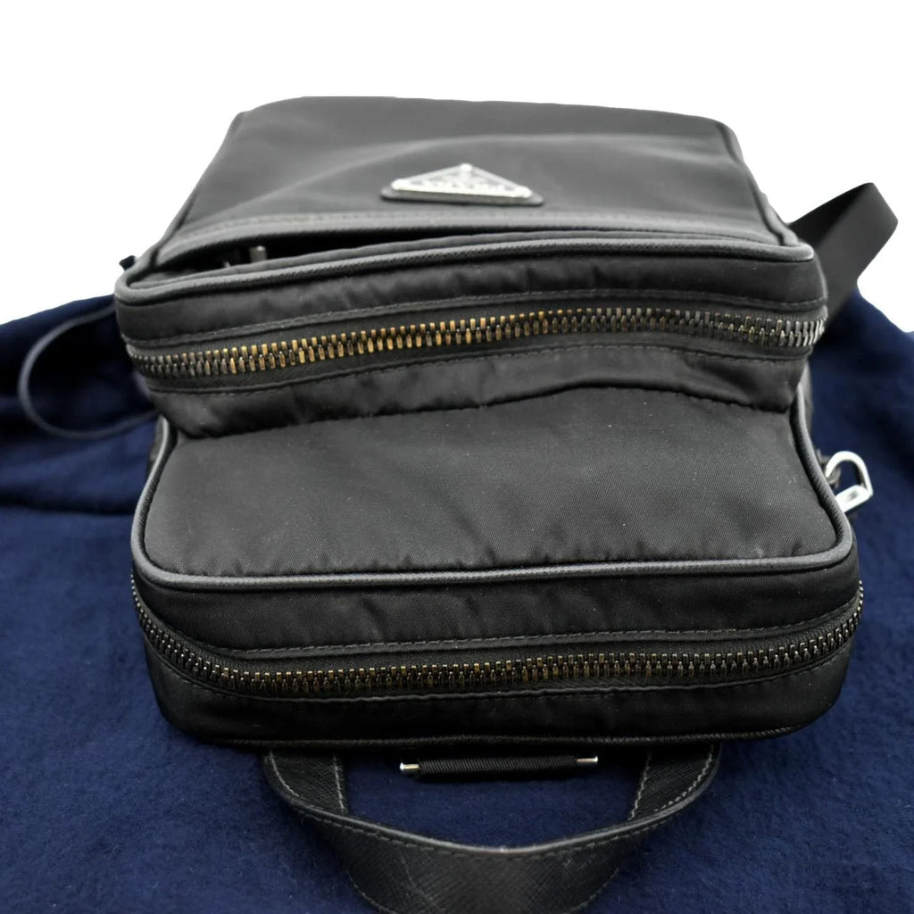 Nylon 2vz026 Backpack PRADA Used Bag Black