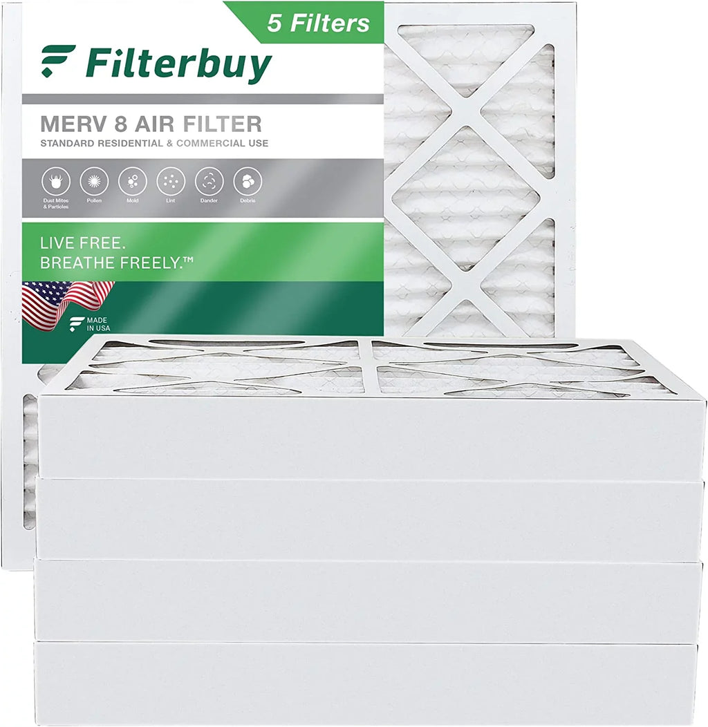 MERV Filters Furnace Air AC 12x12x4 8 Filterbuy (5-Pack) Pleated HVAC