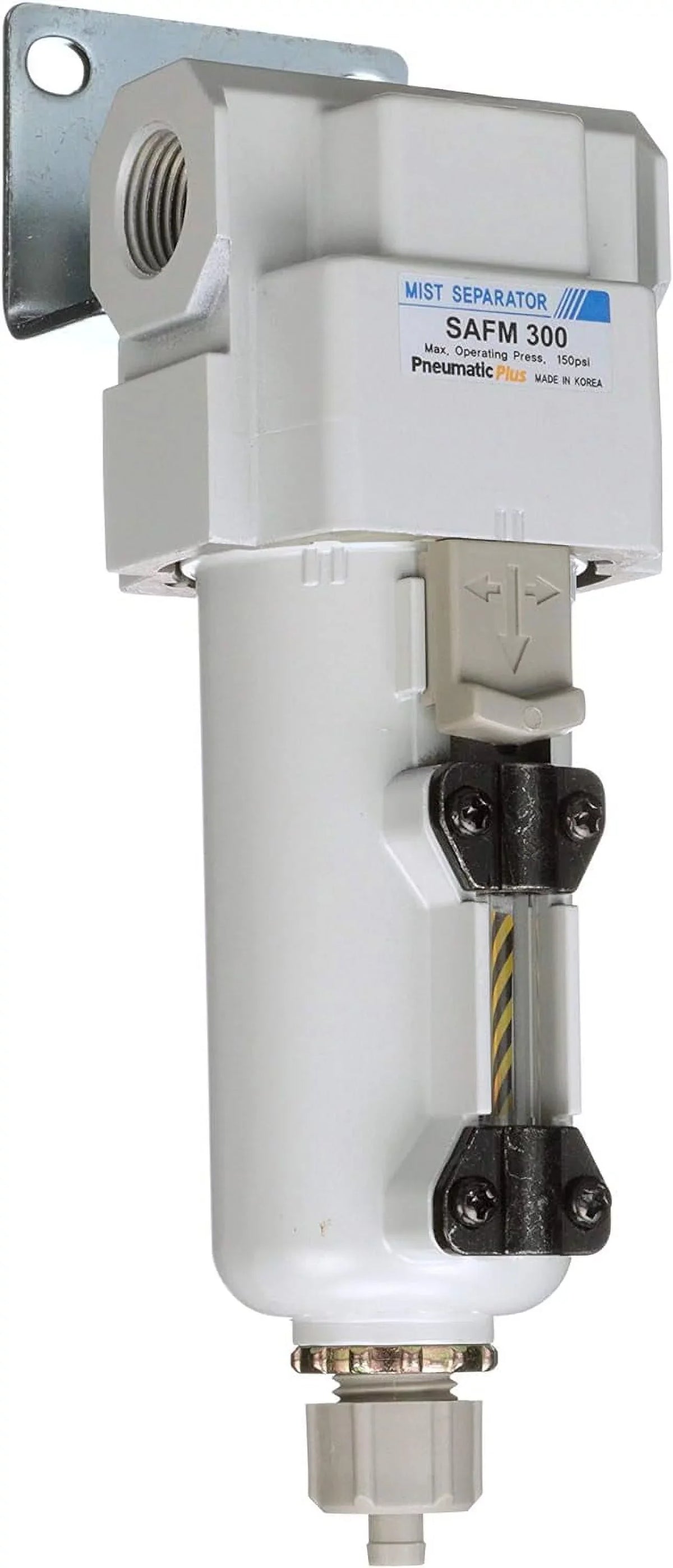 micron, bowl, - npt 0.1 drain, filter, 3/8" coalescing air bracket compressed manual metal