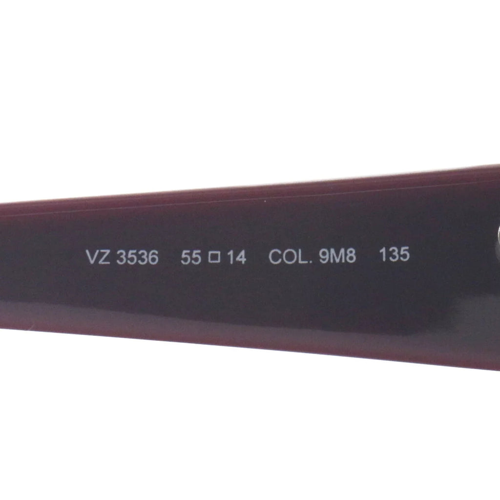 135 Zegna Eyeglasses Rectangle VZ3536 9M8 Red 55 Women's Ermenegildo 14