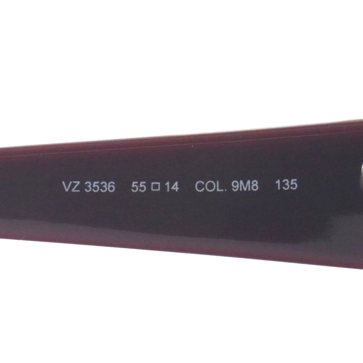 135 Zegna Eyeglasses Rectangle VZ3536 9M8 Red 55 Women's Ermenegildo 14