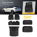 Tesla 5-Seater Cargo Full Storage for TPE Tesla 2020-2023 Tesla Mats and Y For Car and Mats & All-Weather Mat 3W Black Set Model r Floor for Mats Trunk Fit Model Custom Y Floor Mats