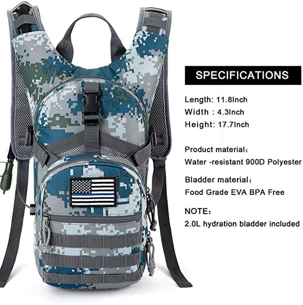 Bladder Molle Tactical 2L Hydration Backpack Liquid RUPUMPACK with