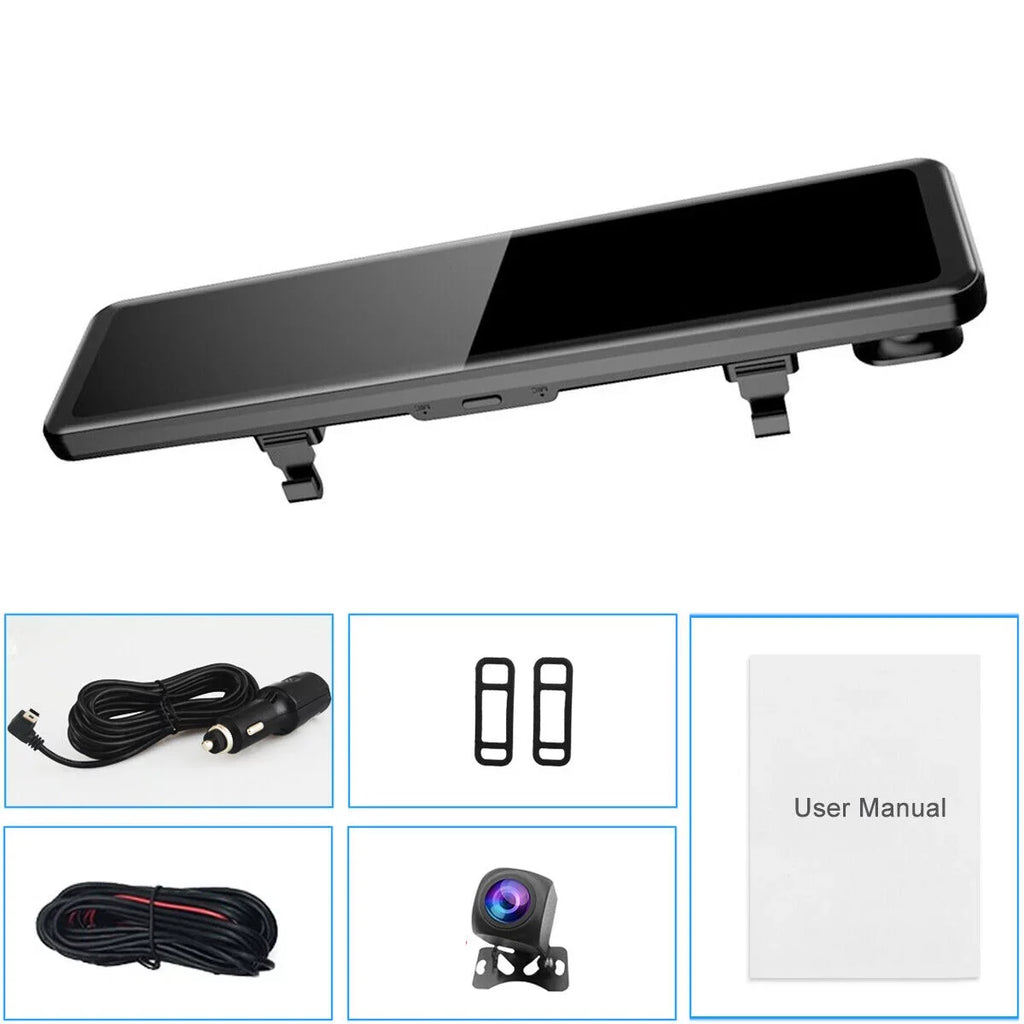 View Starlight Dash Car Front Camera Wide Night Parking 170° Backup Touch Backup 12" Rear Mirror HD Camera Angle, Liquidproof Vision, Large Camera Full Cam and Screen Monitor 4K
