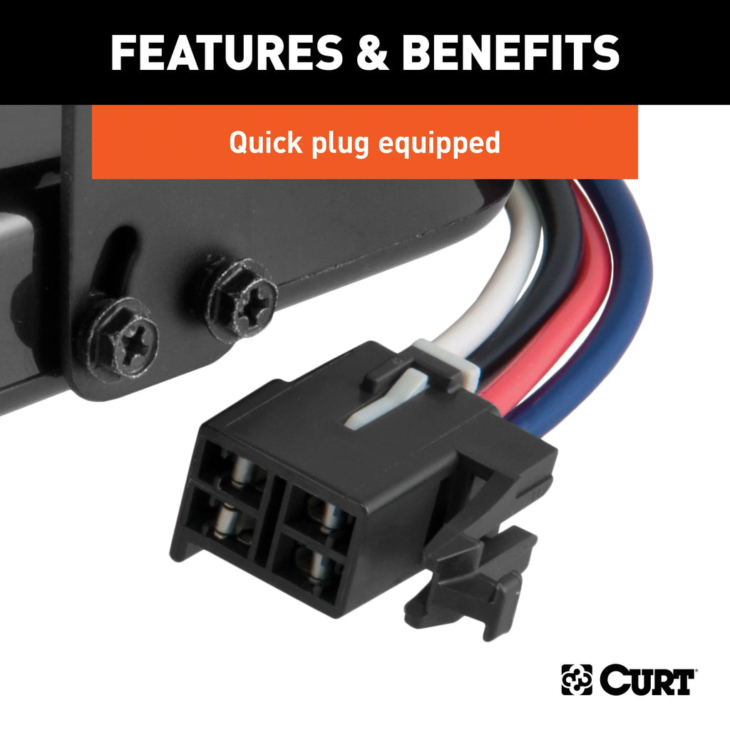 Proportional CURT 51140 Electric Brake Controller, Trailer TriFlex