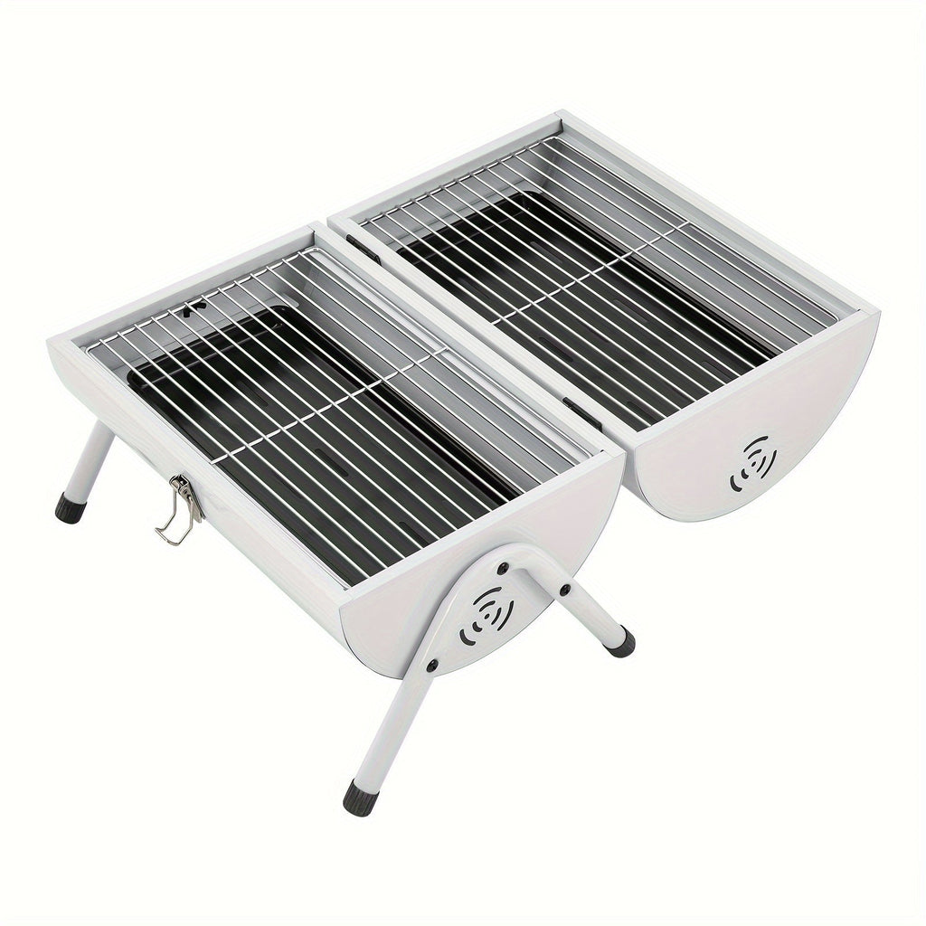 DFSDFGF32 White Thermometer BBQ Grill with Multi-functional