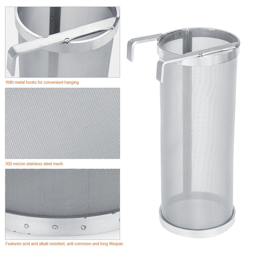 (Size Steel Filter Regun 10 Hop Filter,300 Stainless : 25.5cm) Brew Beer Micron Mesh Brew Homemade Strainer