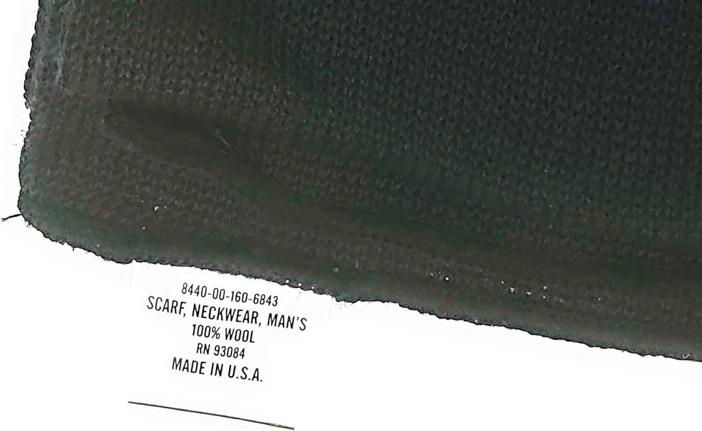 Government Drab, 55" Olive Military Wool length Scarfs Issue GI