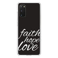 S20 5G Black Faith Bumper, DistinctInk - Love Glass Shockproof - - / for Galaxy Screen Tempered Acrylic Screen) (6.7" Back, Clear White - PLUS Hope Protector Christ Case & / Hybrid / TPU
