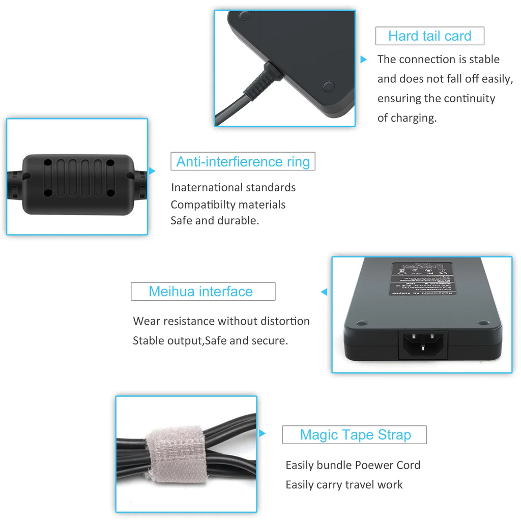 Laptop R5 Adapter M6500 Dell G5 M15 Series R2 M6400 M17 x51,Precision M4300 Supply 13 7710 Alienware M17x R1 Charger G3 15 for AC Cord 180W Dell 7540 Power 240W 17 R4 G7 R3