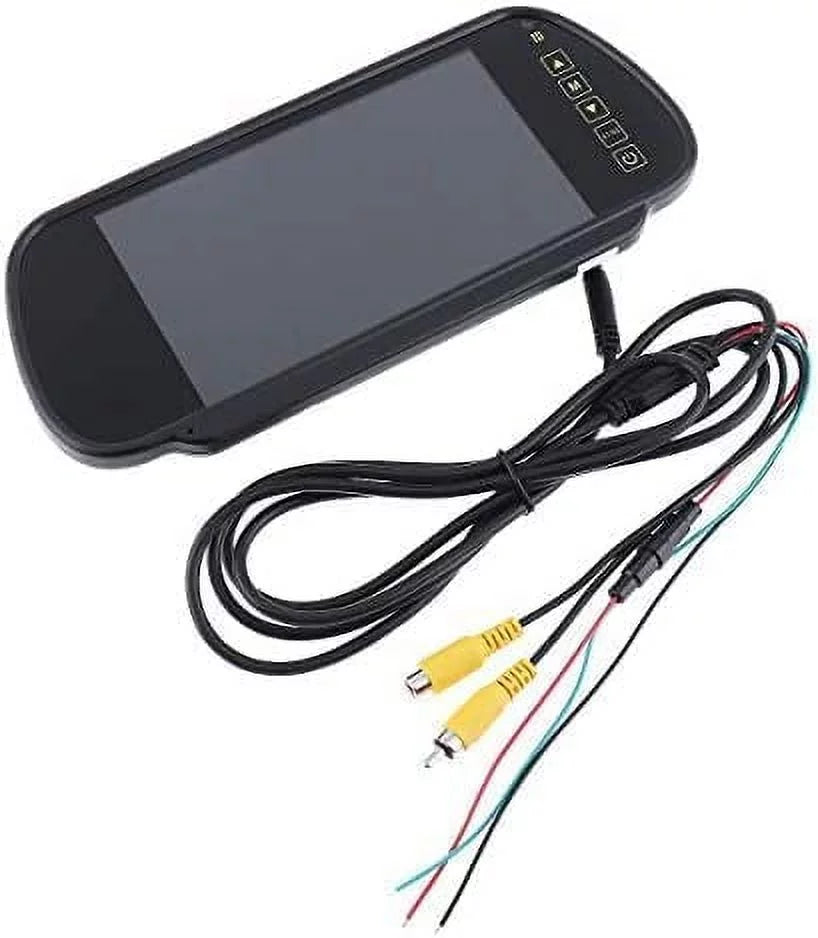 with Display Digital 7 View Inch Rear Monitor Button 2-Channel Input Video Touch 16:9 Car RGB Bileeko VCR