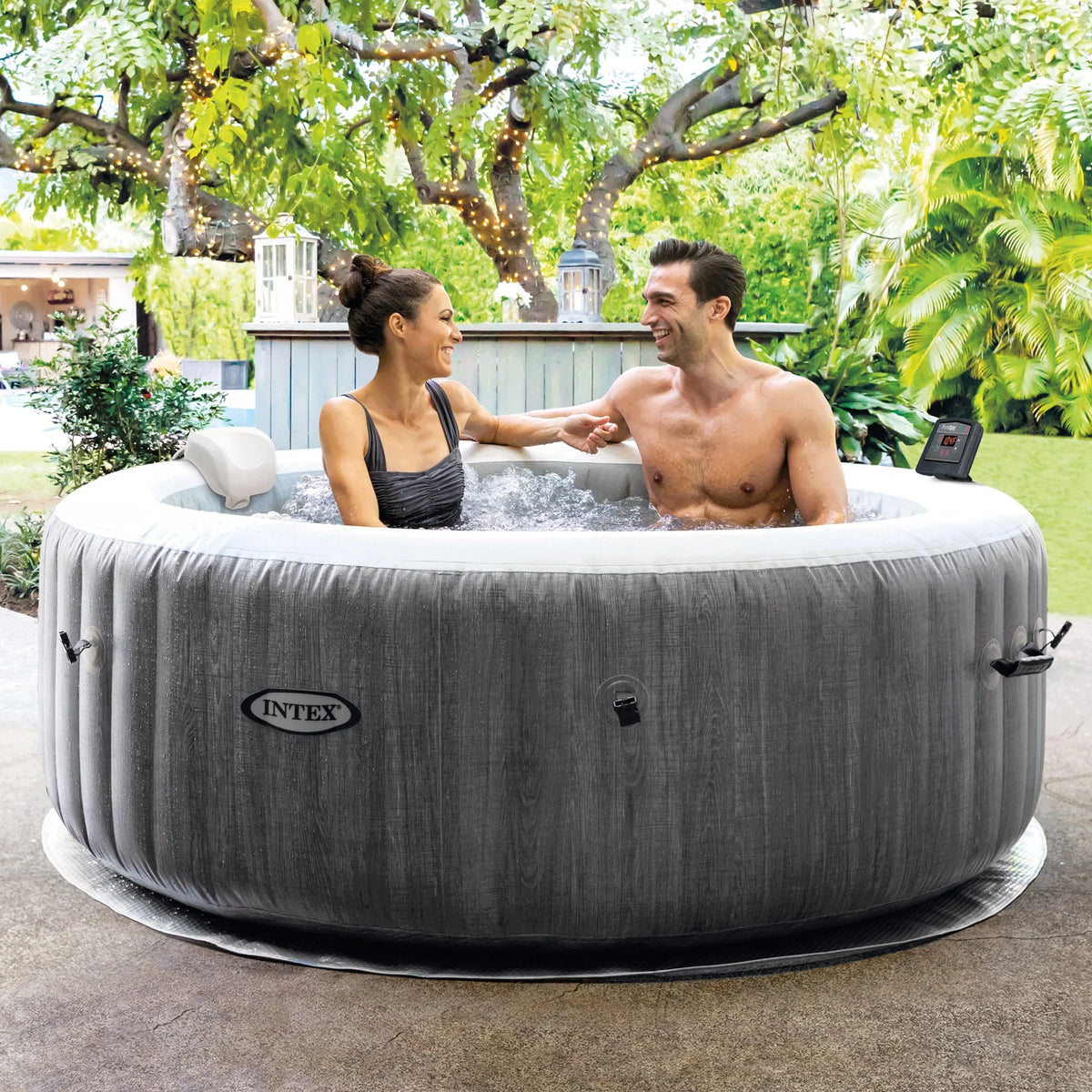 Intex + Hot Pack) Tray Intex (4 Tub Plus Accessories Inflatable PureSpa