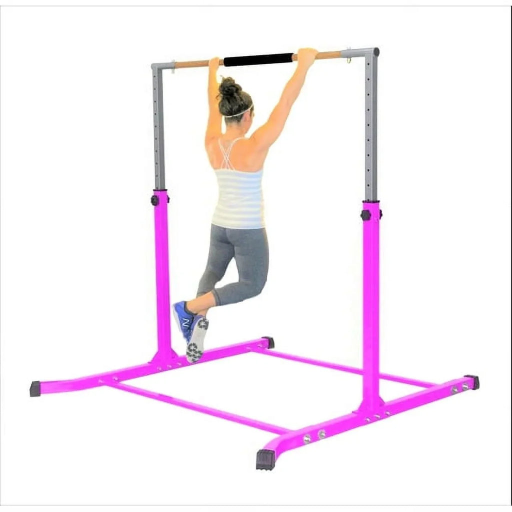 FT Duty, Heavy Height Training Kip - Cushioned Junior Fitness Bar, to Pro-Gymnastics Hand - Bar for Kids Pink Adjustable 5 Up