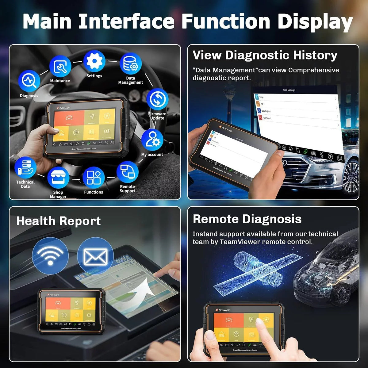 All Full Car Automotive Check, Auto OBD2 EOBD Analyzer System Tool Services Functions Reader Tool Scanner OBDII Scanner Advanced Scan OBD Diagnostic 24 Reset FOXWELL GT60 OBD Automotive Code