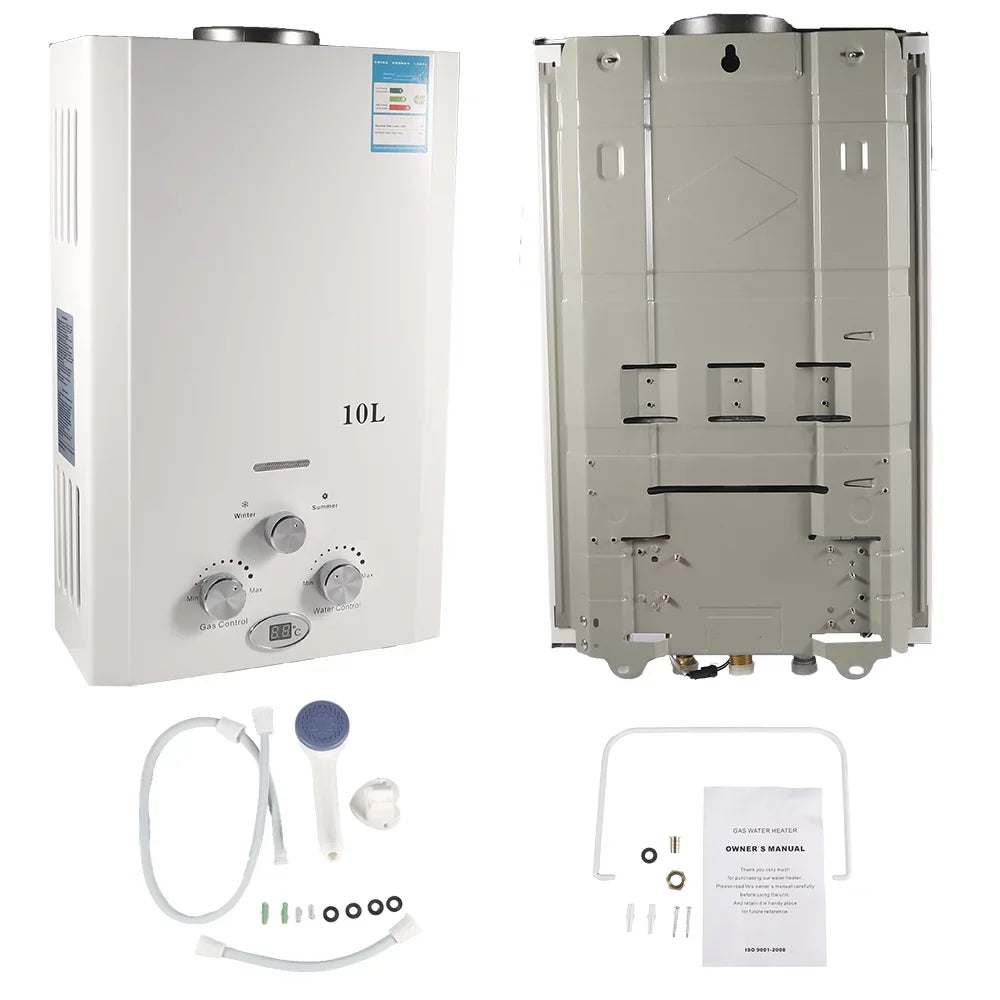 w/Shower 10L G PEH Head Hot Gas Heater · Natural Kitchen Boiler Instant Liquid Tankless