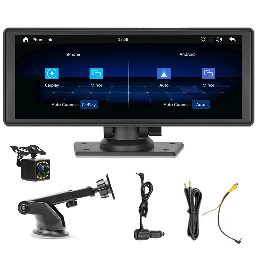 Navigation, Radio Bluetooth,Backup Multimedia AUX, Touch with Android Recorder Player Car Screen Wireless Camera, Receiver Stereo Polarlander Carplay 9.3 Audio Car Inch Car Apple TF, GPS Play Auto,