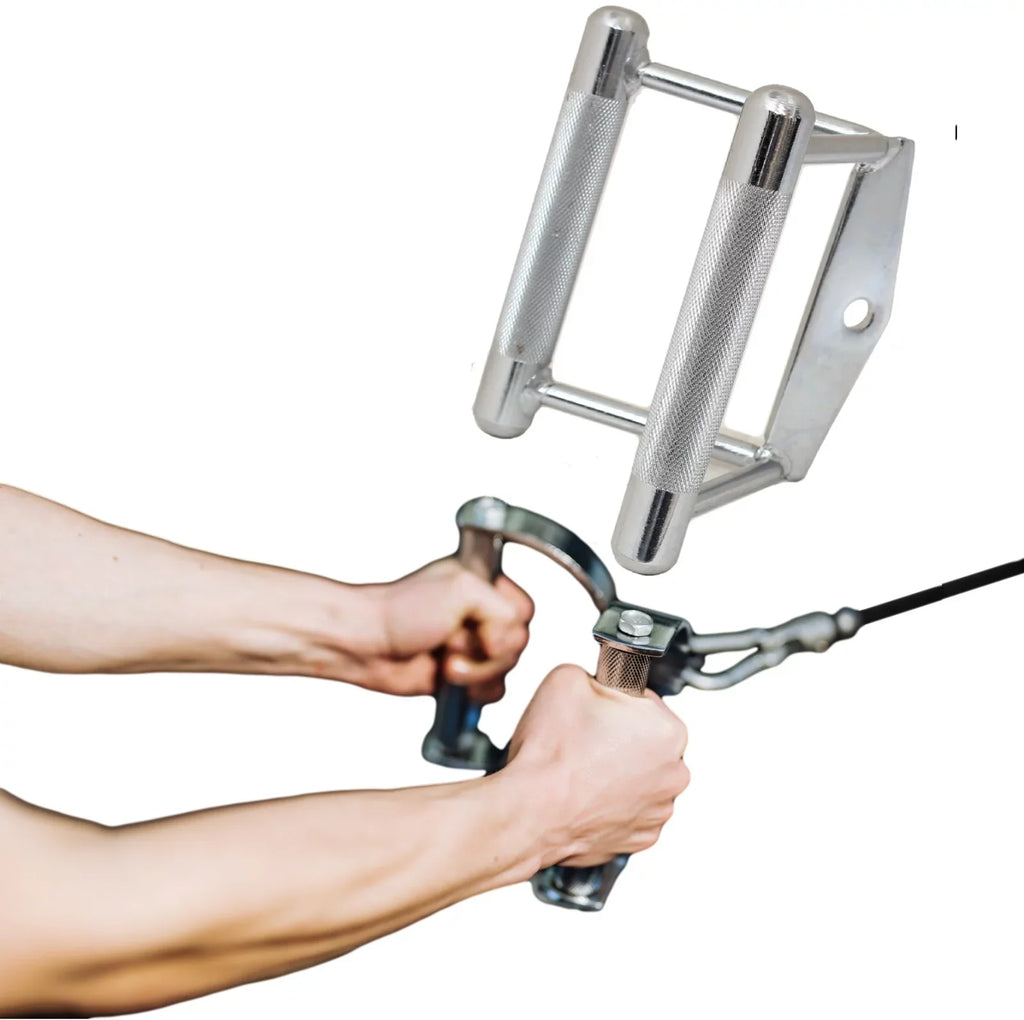 Gym Exercise Equipment Machine | Down Accessories Triceps and Weight Attachment, Press Straight (V-Handle) D Lat Rotating Double Bar Attachment, Pulldown Cable Handle Home